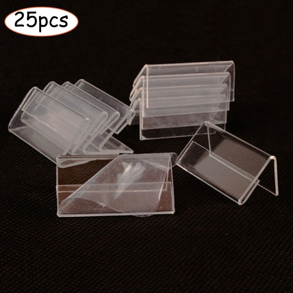 25Pcs Price Tag Stand Counter Top Display Holder Label Rack Sign Holder ...
