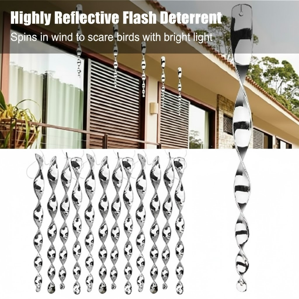 10pcs 30cmBird proof wind turning garden bird repellent tool, flash ...