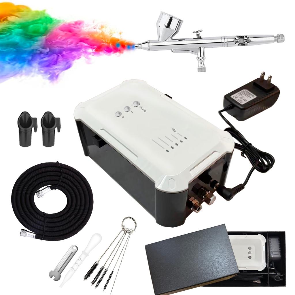 New upgraded 55PSI benchtop airbrush set, gravity fed multi-function ...
