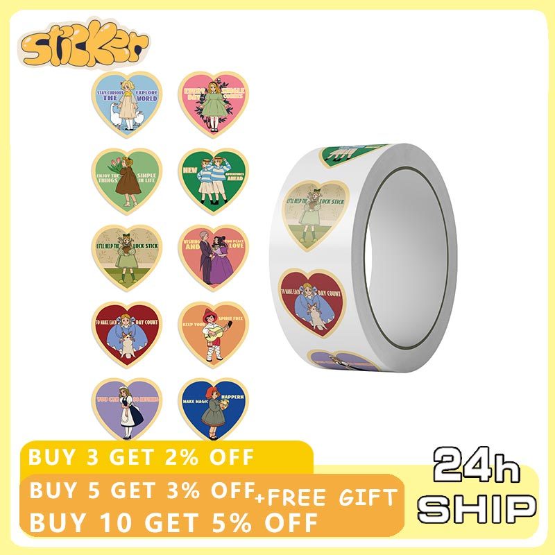 500PCS/Roll Cartoon Retro Character Graffiti Stickers DIY Phone ...