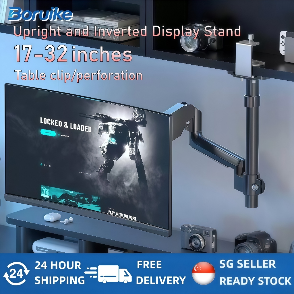 SG Seller 】Inverted Monitor Arm Adjustable Computer Monitor Bracket ...