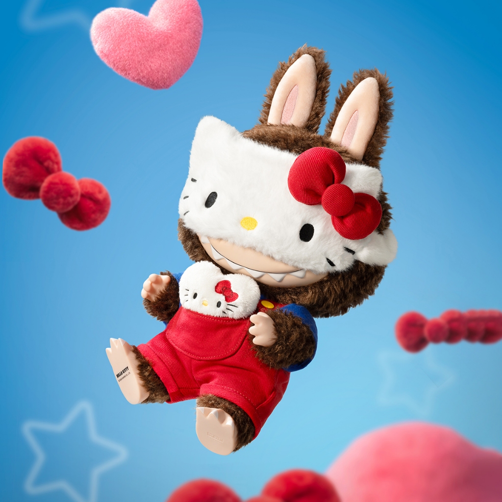 POP MART THE MONSTERS × HELLO KITTY-Vinyl Plush Doll Labubu