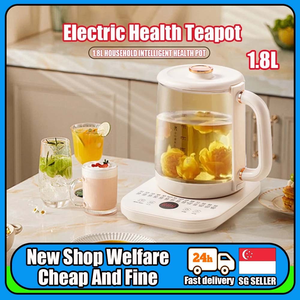 【SG Stock】Health Teapot 1.8L high boron glass household appliances ...