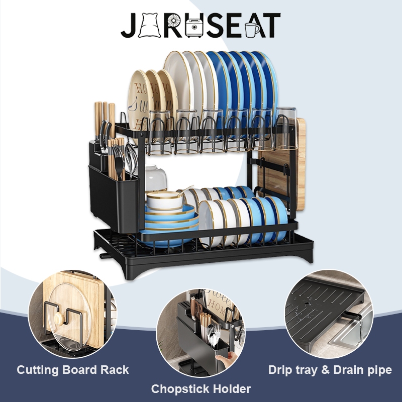 JARUSEAT Dish drainer Kitchen Drain Rack Dish Rack With drip tray ...