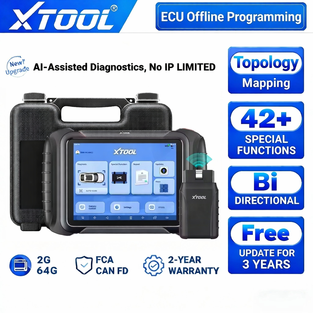 XTOOL D8W AI-Assisted Wireless OBD2 Scanner with Topology Full System ...