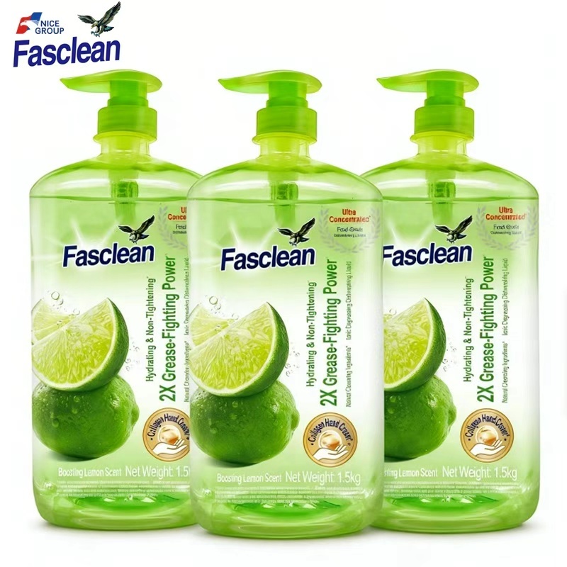 FASCLEAN Antibacterial Dishwashing Liquid (1.5Kg/Bottle) Deep Cleaning ...