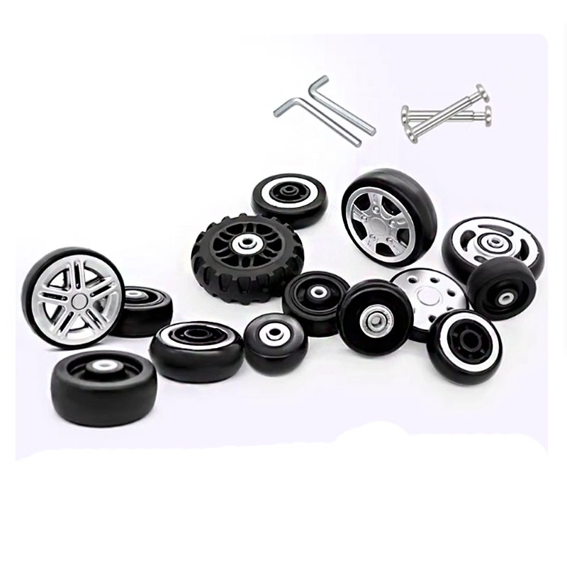 PU PVC wheels tires casters single wheel for trolley case luggage ...