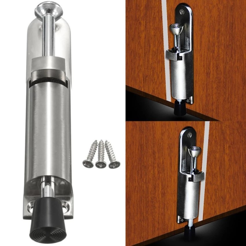 Stainless Steel Telescopic Door Stopper Spring Loaded Step-On Door ...