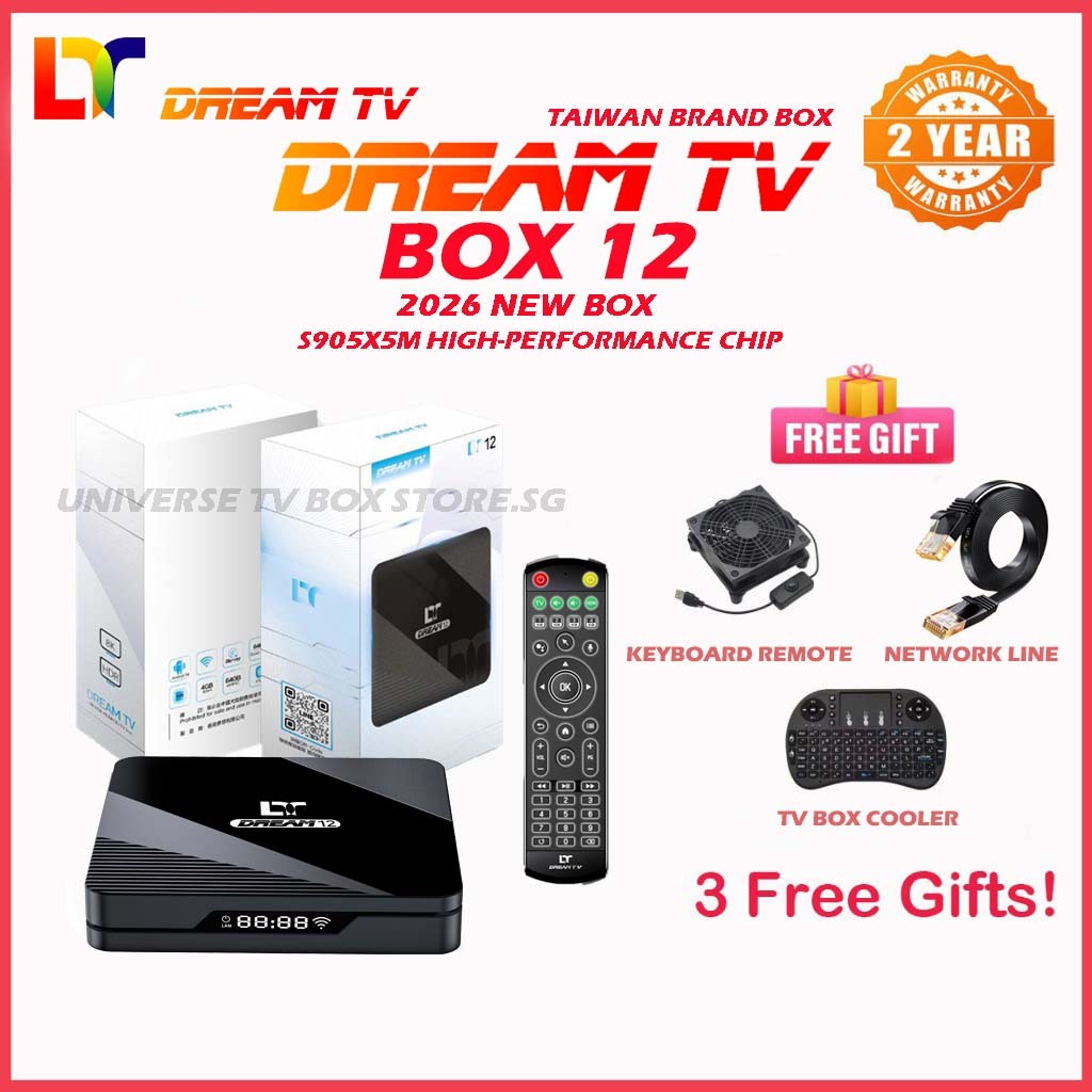 DREAM TV BOX DREAM BOX 12 ANDROID 14 S905X5M CHIP BLUETOOTH V5.0 REMOTE ...
