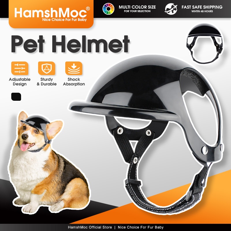 HamshMoc Motorcycle Dog Helmet Multi-sport Dog Hard Hat with Adjustable ...