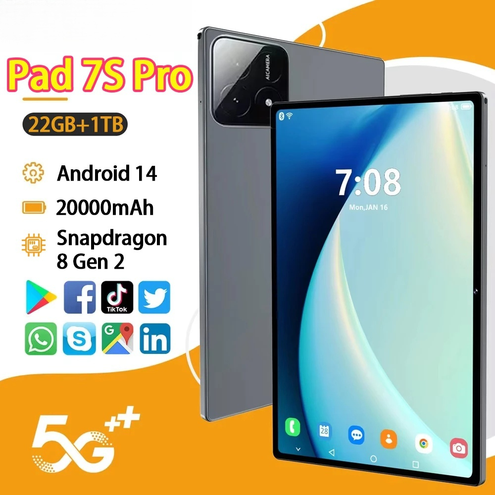 2026 NEW Original Android 14 Pad 7S Pro 22TB+2TB Global Version ...