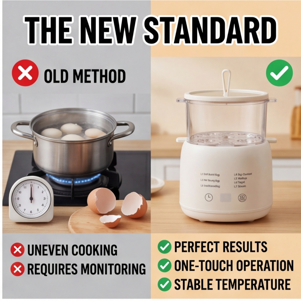 [SG Seller]🔥Egg Boiler Household Small Hard Boiled Egg Maker Automatic ...