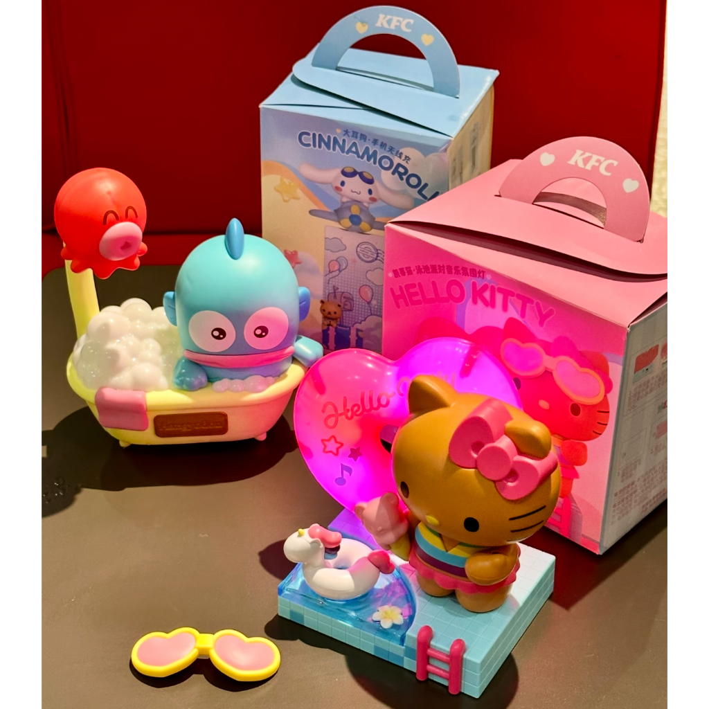 2026 KFC x Sanrio Collaboration Toy Set，Hanton Bubble Machine