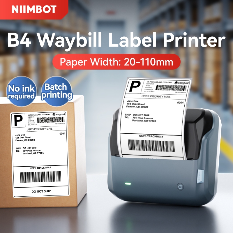 NIIMBOT B4 Thermal Label Printer Waybill Printer For Shipping Label ...