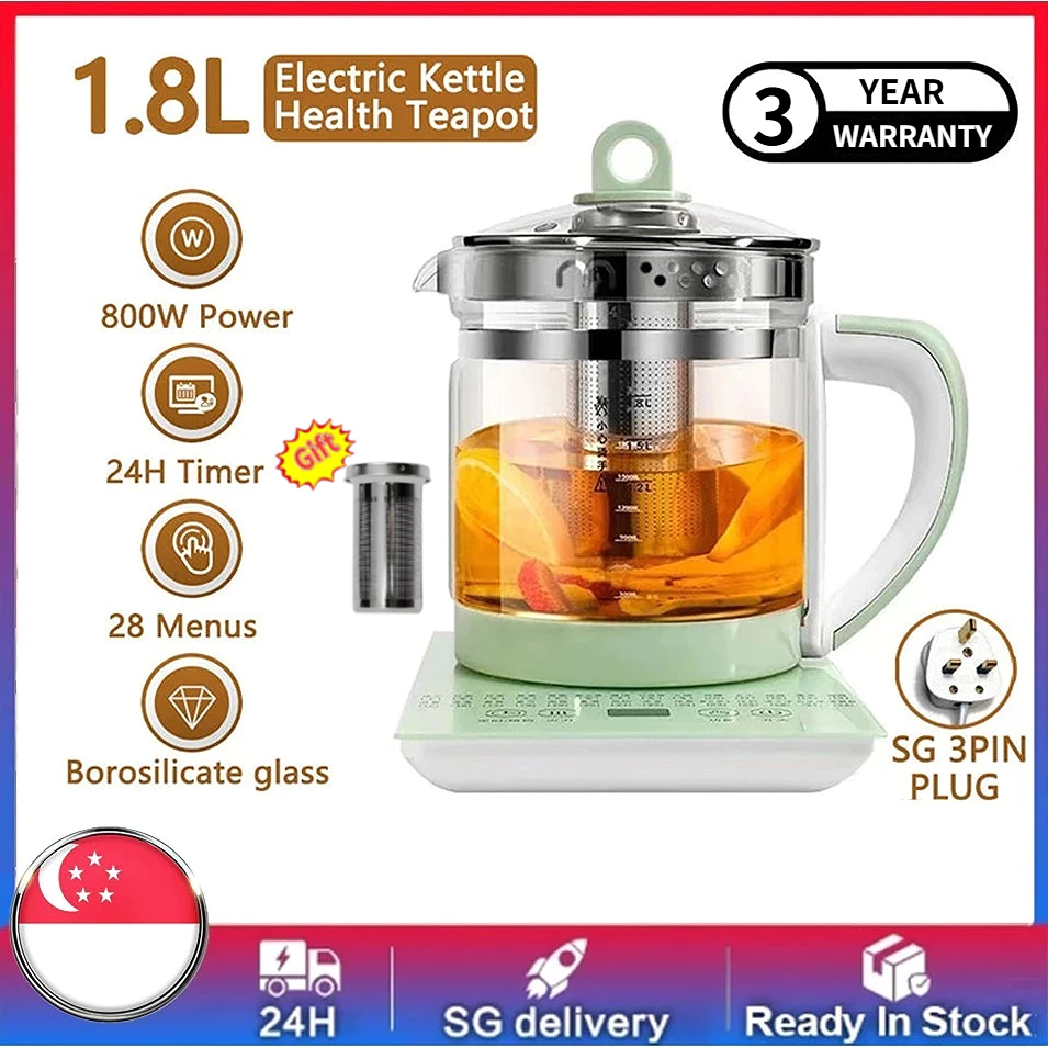 【3-Year Warranty】Electric Health Teapot 1.8L Multi-function Electric ...