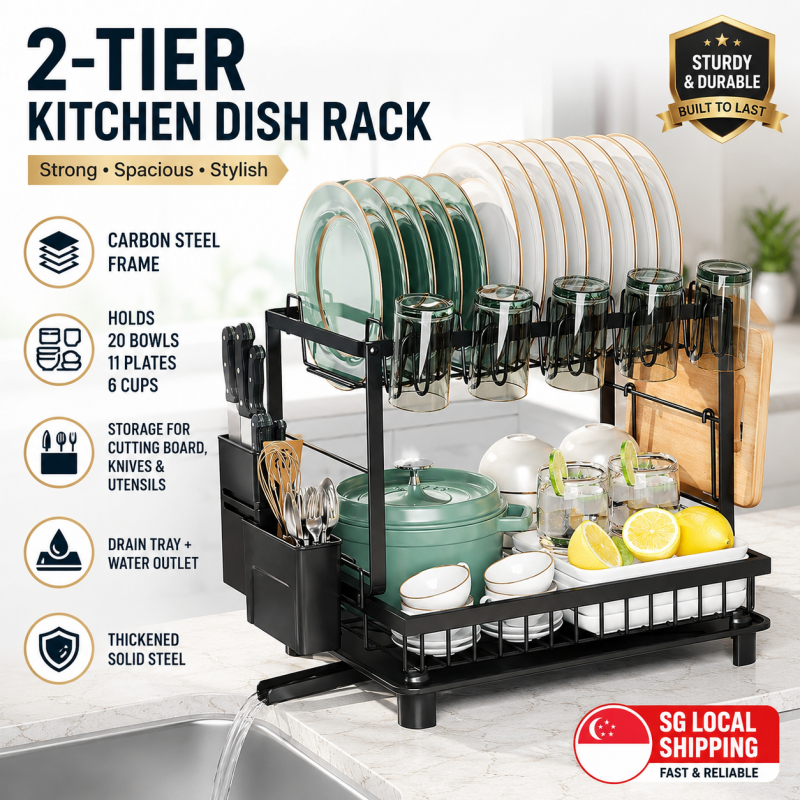 SG Drain Rack Auto Tray drying with Holder Dish Drainer dish rack ...