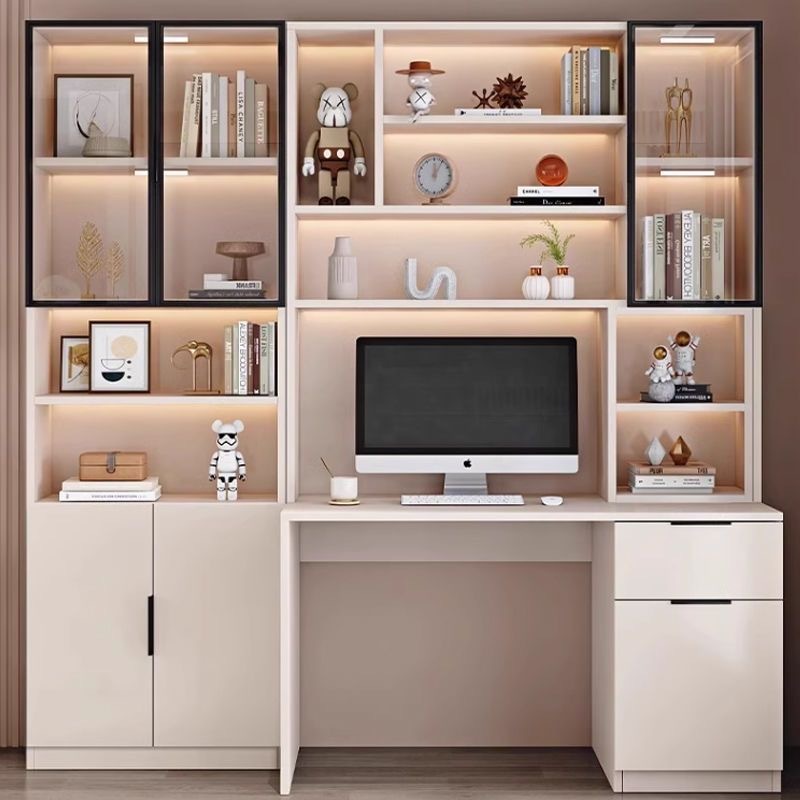 AB Computer Desk Bookcase Desk Integrated Study Room Living Room ...
