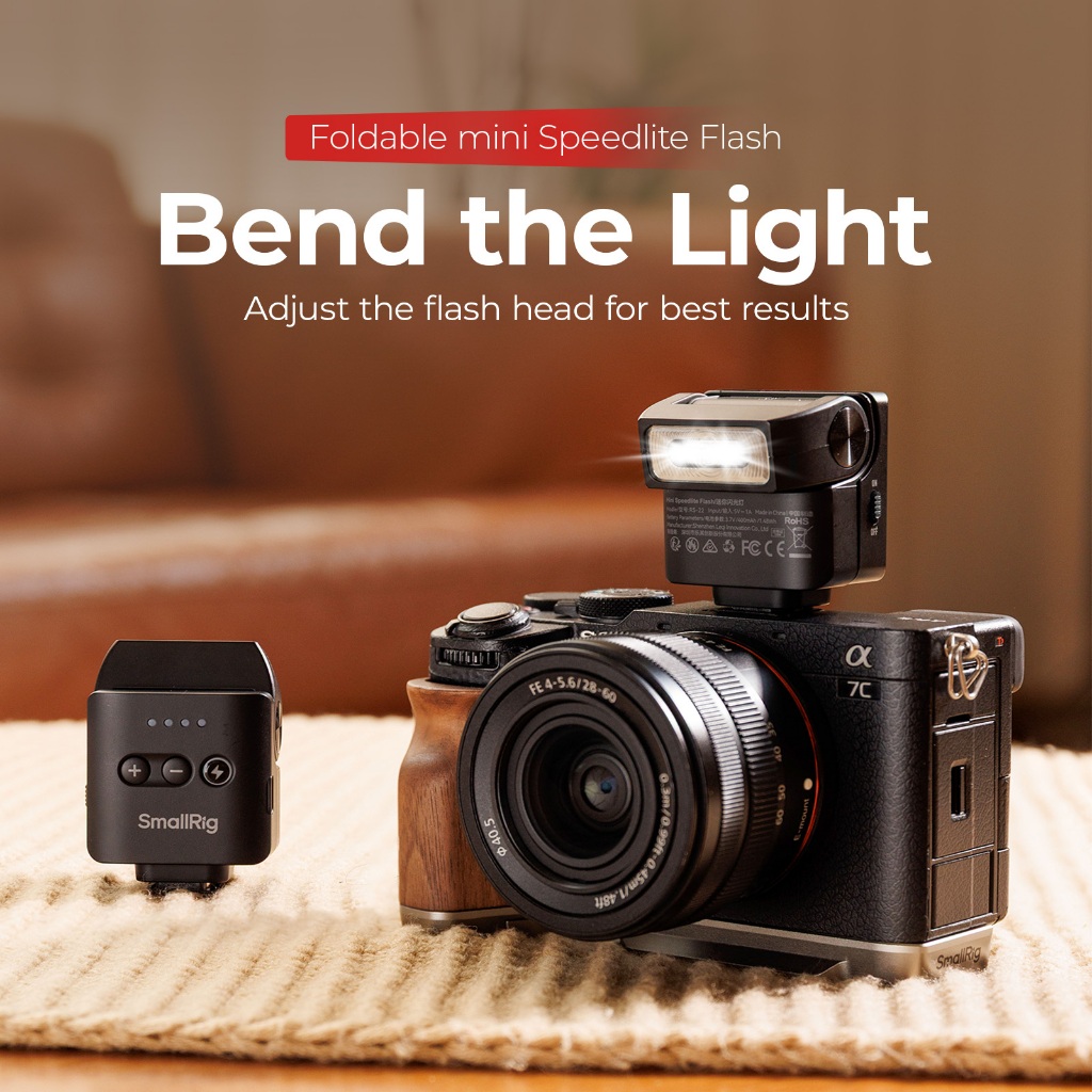 SmallRig Mini Speedlite Flash 45g with 85-Degree Tilting Head for ...
