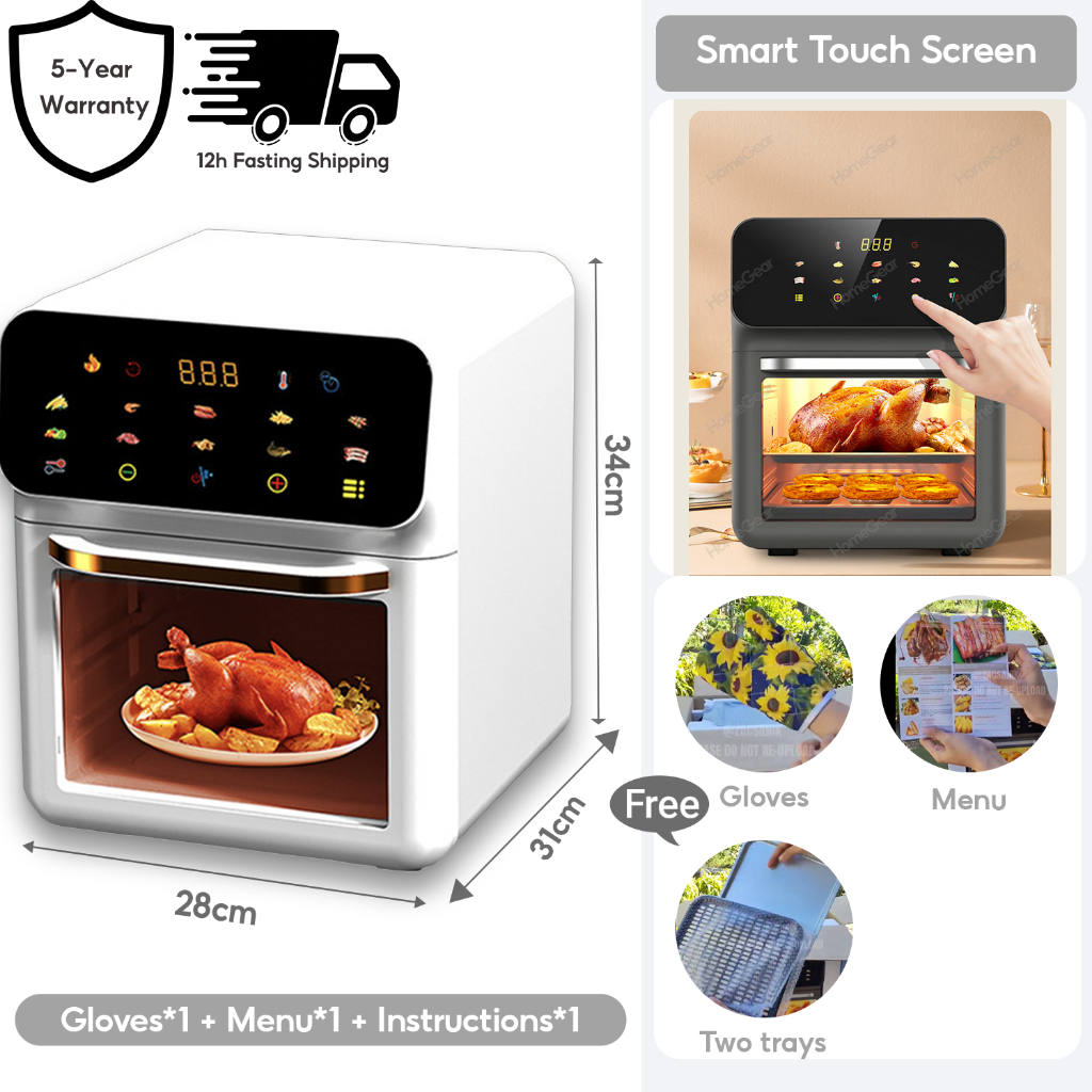 PACEY 15L Air Fryer Oven LCD Touch Screen 2 In 1 product listing photo 3