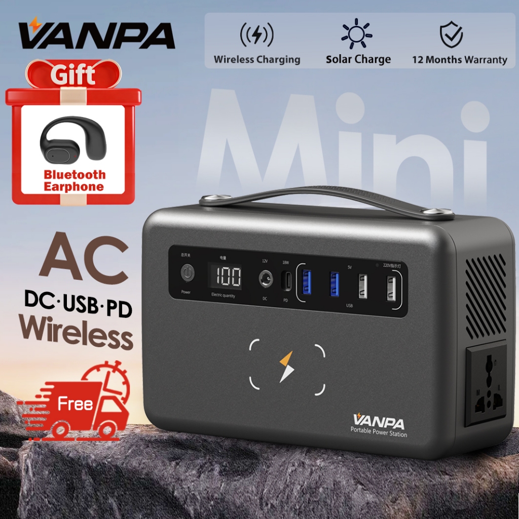 VANPA 200W Mini Portable Power Station For Outdoor Camping Solar ...