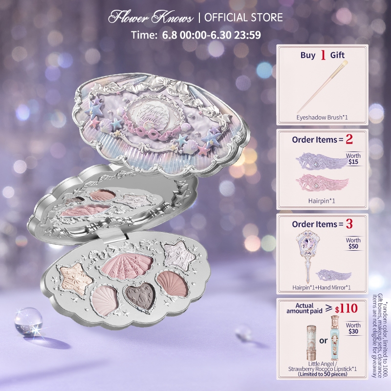 Flower Knows Shell's Jewel Collection 6-Color Makeup Palette 6.5g ...