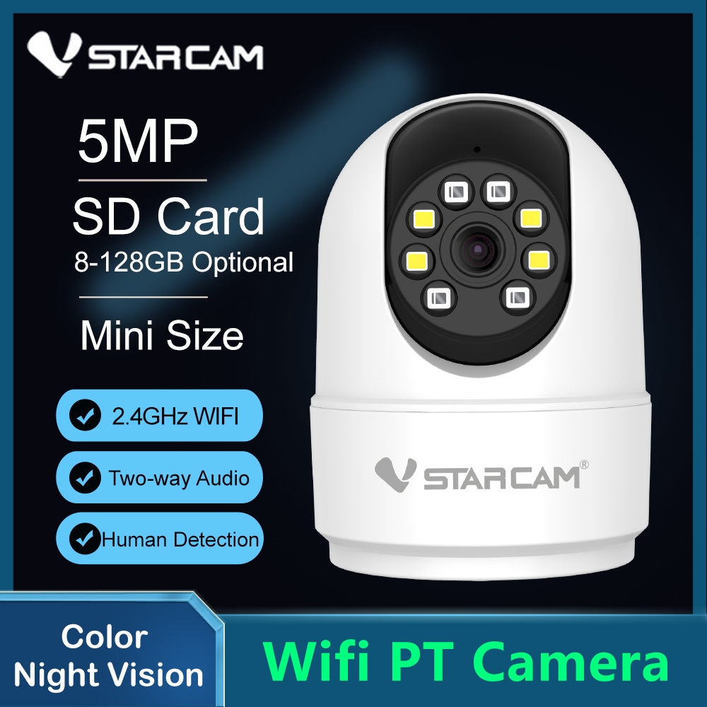 Vstarcam 5MP PTZ IP Camera 2.4G WIFI Wireless Security Camera Two Way ...