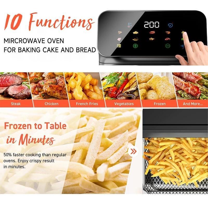 PACEY 15L Air Fryer Oven LCD Touch Screen 2 In 1 product listing photo 4