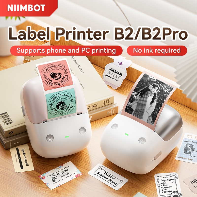 NIIMBOT B2Pro Bluetooth Portable Mini Label Printer for Name Label ...