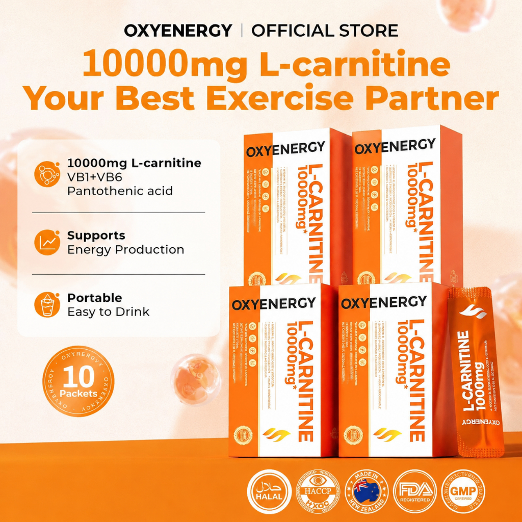 oxyenergy l carnitine L-Carnitine 10000mg [Earliest Expiry Dec 2026] Oxyenergy L-Carnitine 1000mg x 30