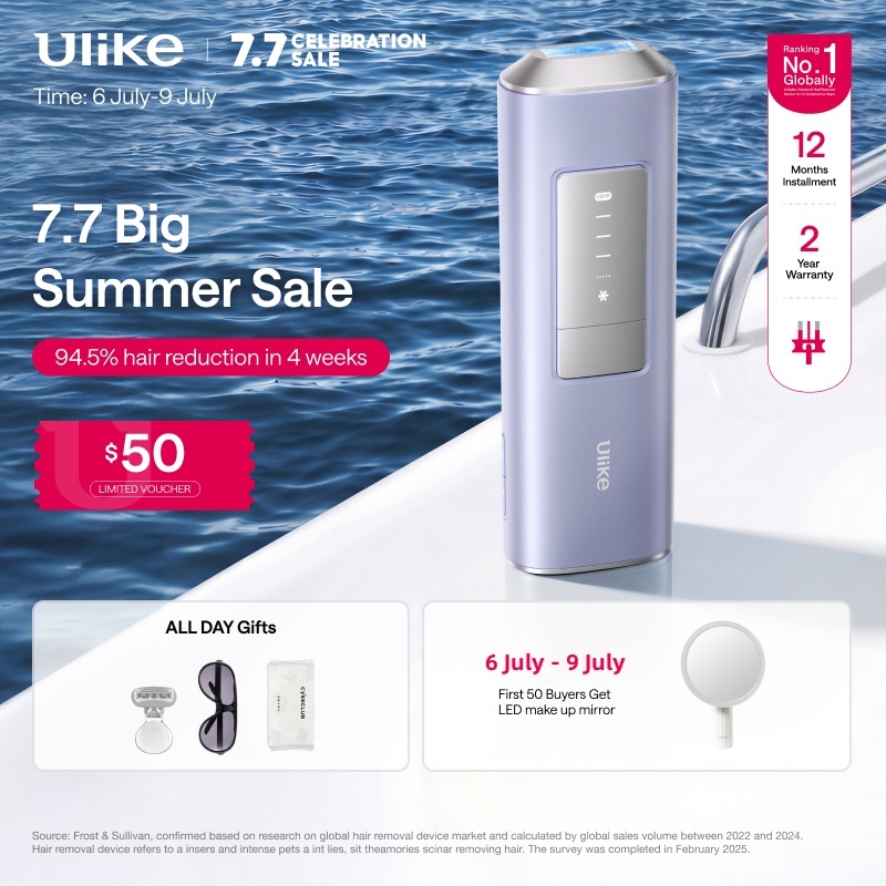 Ulike Air 2 Max Ice Cooling IPL and SHR mode Hair Removal Device