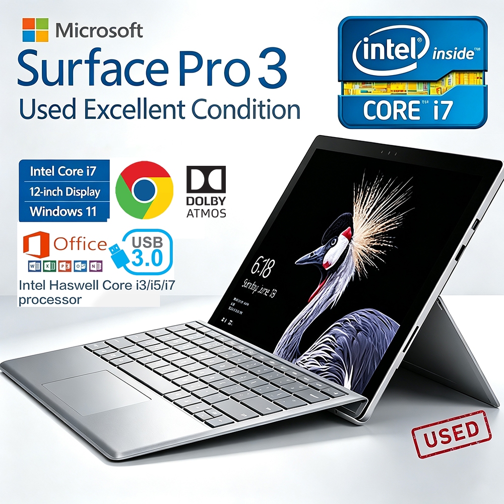 Microsoft Surface Pro 3 12 inch Touch Screen Tablet Laptop Intel i5 i7 ...