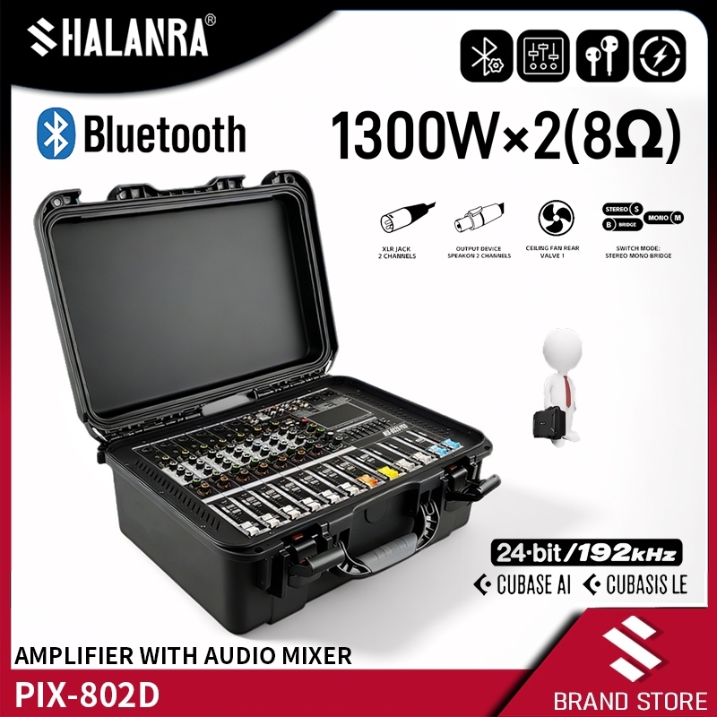 SHALANRA PIX-802D PRO Professional Rack-Mount Audio Amplifier, Dual ...