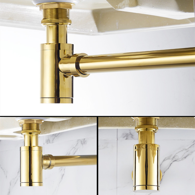 Bathroom Siphon Sink Drain Pipe Modern Bathroom Fixture Bottle Trap ...