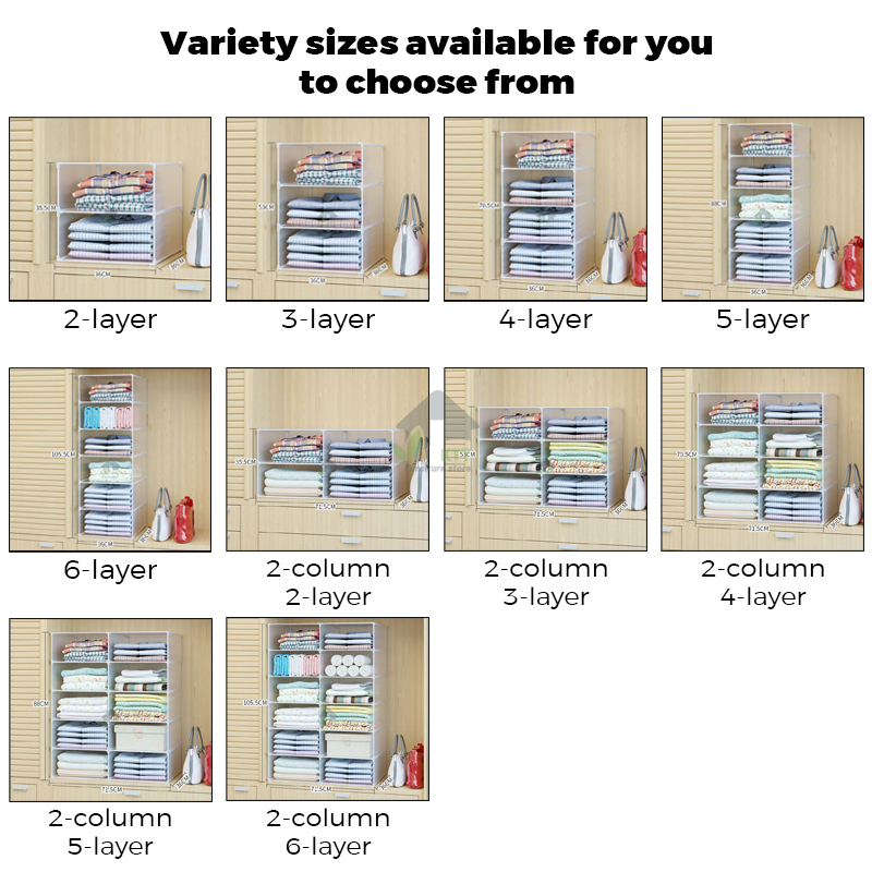 wardrobe organizer Wardrobe layered partition clothes storage artifact ...