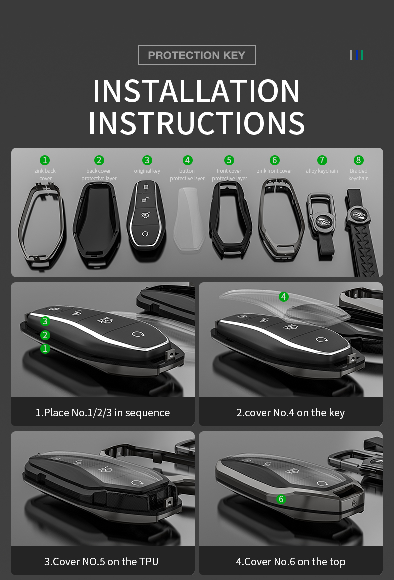 [Ready Stock]BYD car key case for BYD BYD Alloy + TPU full coverage ...