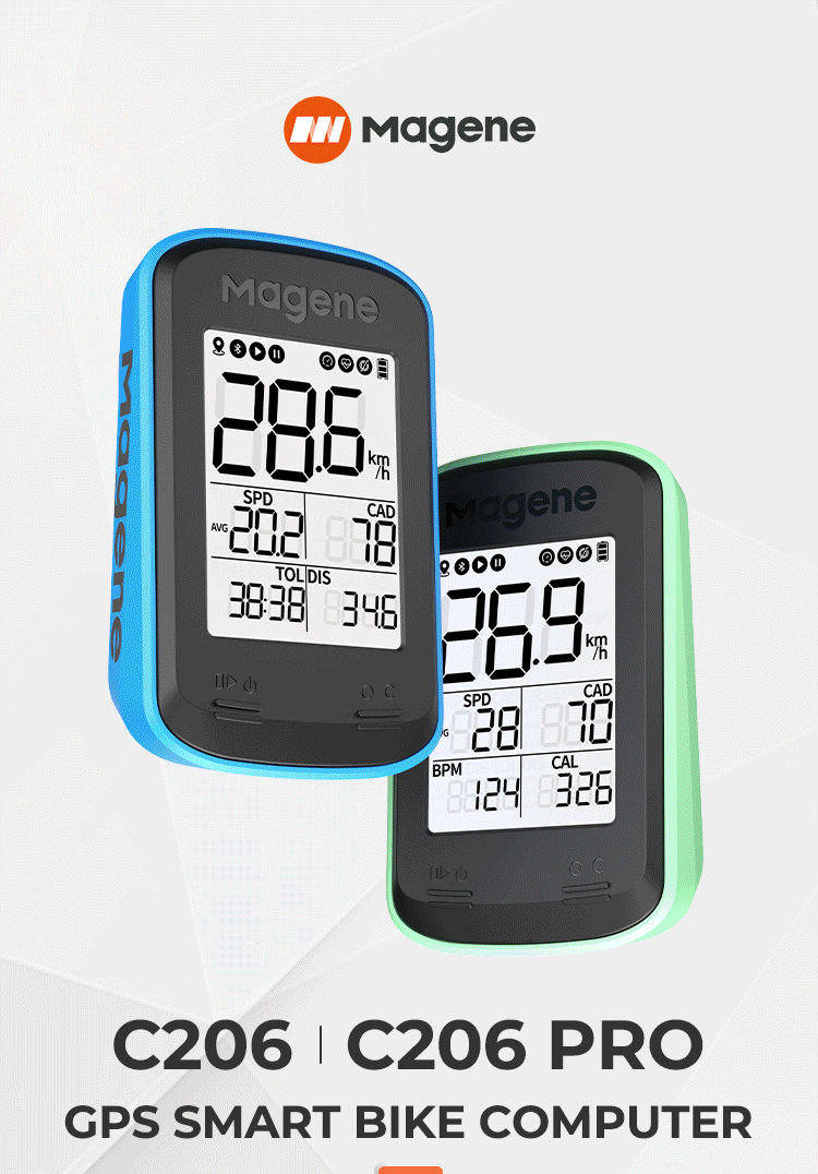 Magene C206 Pro Bike Computer Wireless GPS Speedometer Waterproof Road ...