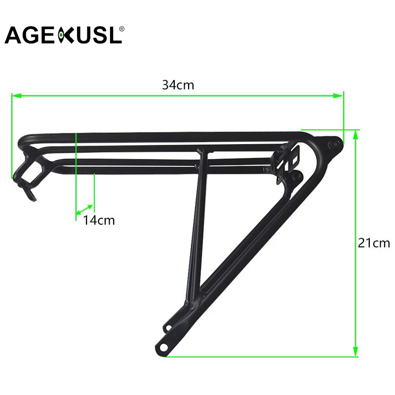 AGEKUSL Bike Rear Rack Cargo Rack Suitable Titanium Alloy Use For ...