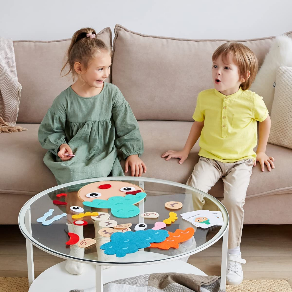 Social Emotional Game Make Faces & Describe Feelings Toy with 9 Emotion ...