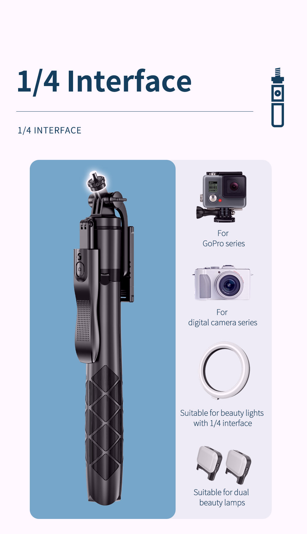 L16 1530mm Wireless Selfie Stick Tripod Stand Foldable Monopod for ...