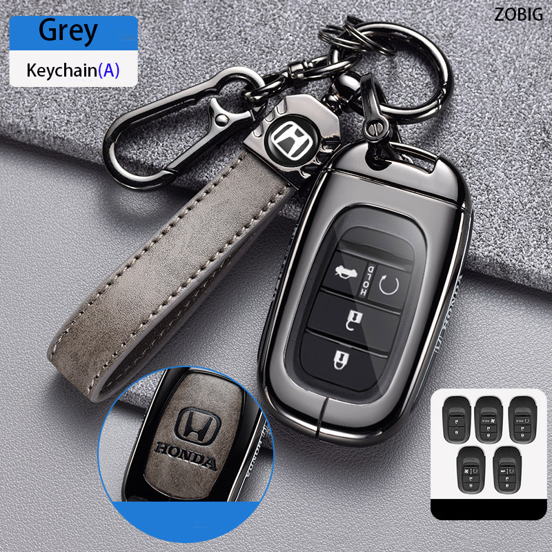 ZOBIG leather Key Fob Cover for Honda Car Key Case Shell with