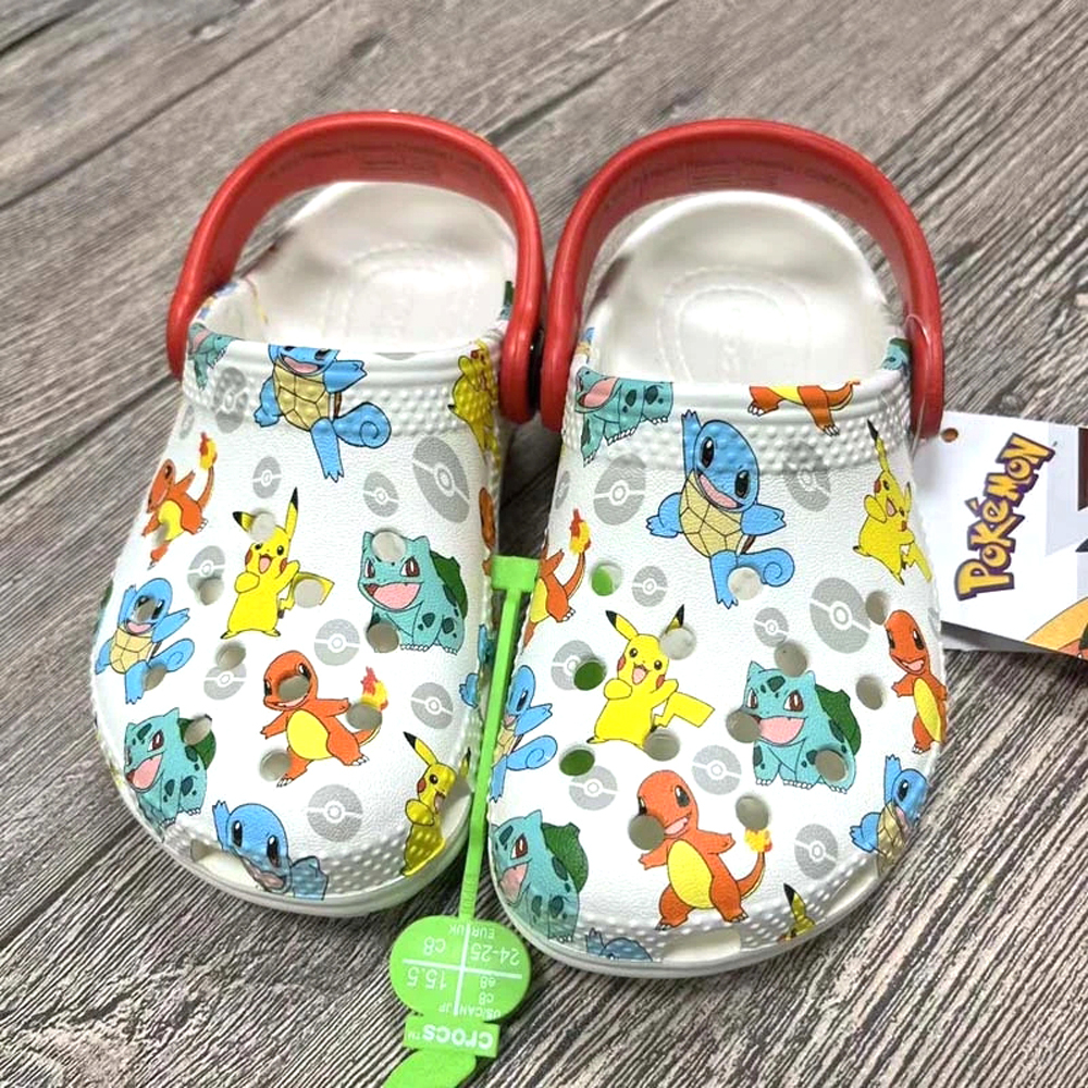 Pokemon GO Pikachu Hole Shoes Jigglypuff Charmander Slippers Sandal Cartoon Anime Figure Home Beach Shoe Summer Kids Kawaii Gift Shopee Singapore