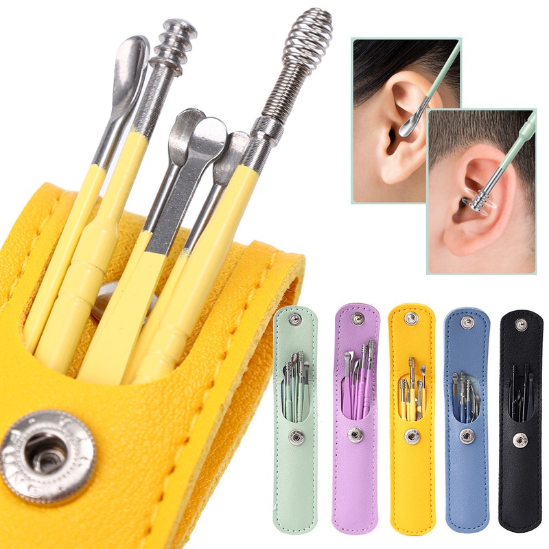 6Pcs/set Portable Multifunctional Ear Wax Remover Ear Cleaning Kit Ear ...