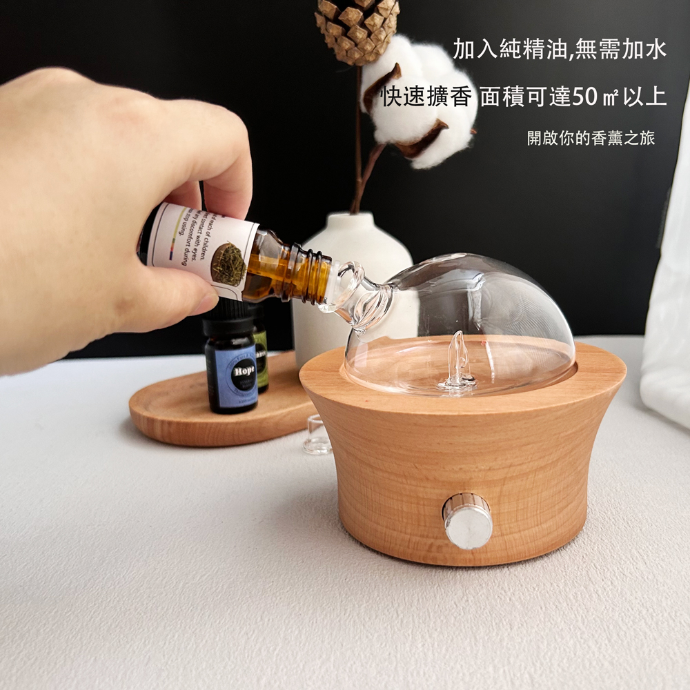 Wooden Waterless Essential oil Aromatherapy Diffuser Professional Grade ...