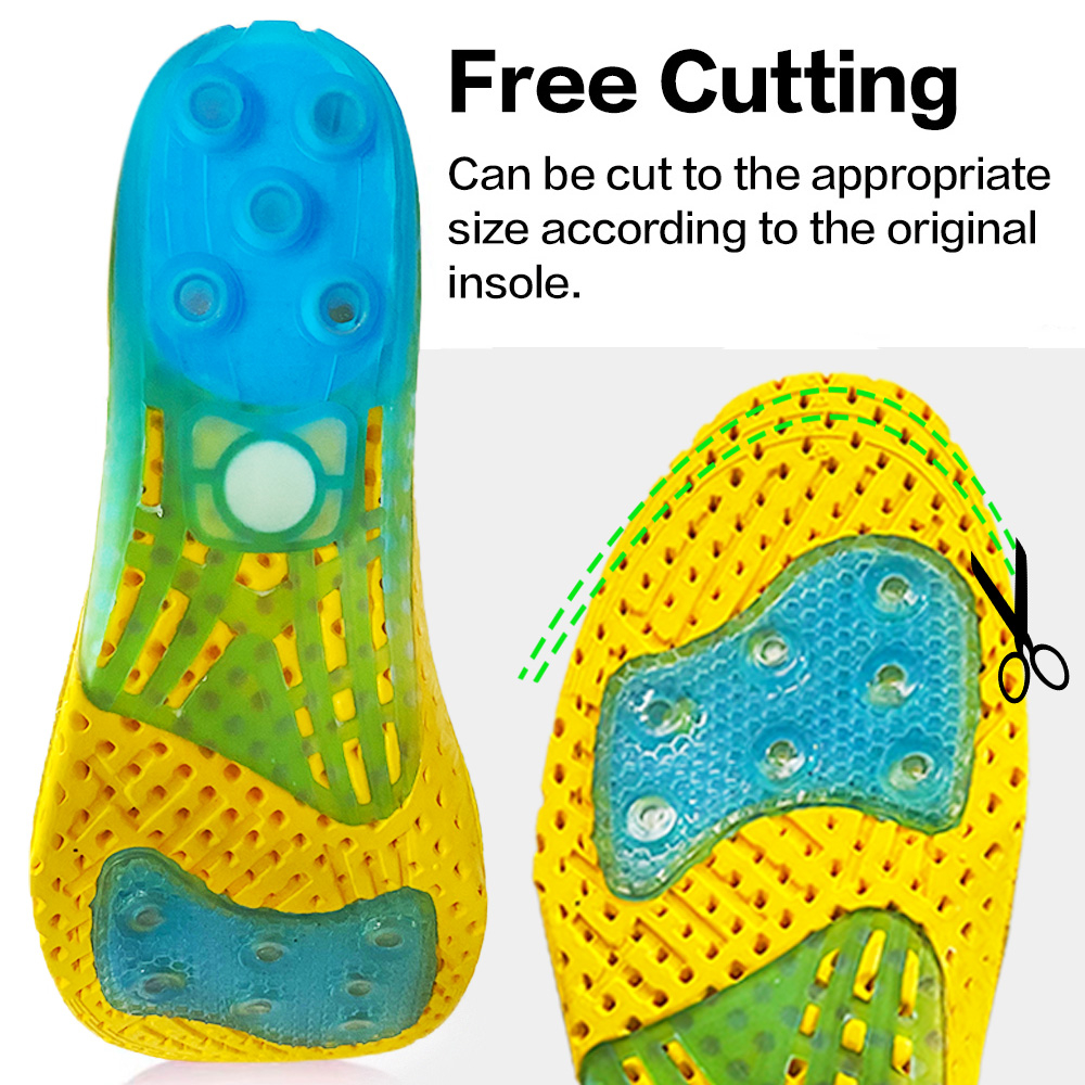 1 Pair Orthopedic Arch Support Insoles,Eva Spring Silicone Inserts,Flat ...