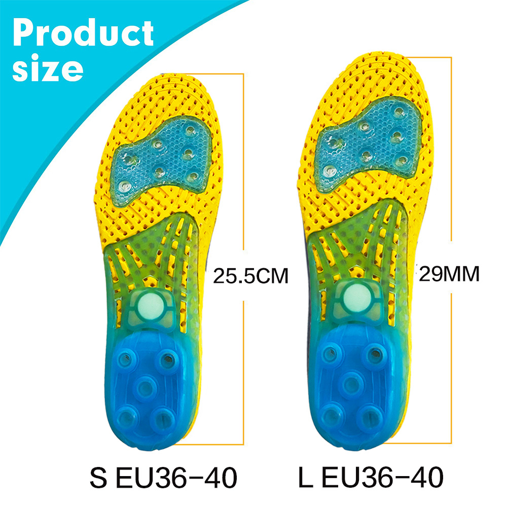 1 Pair Orthopedic Arch Support Insoles,Eva Spring Silicone Inserts,Flat ...