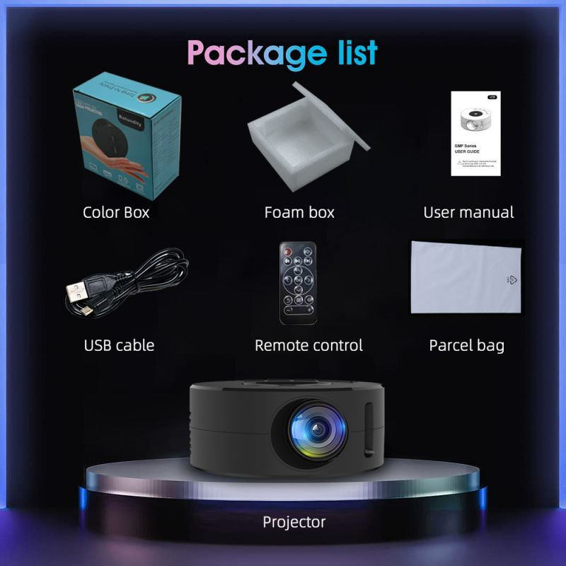 Portable WIFI Projector 4K MINI Projector TV Home Theater Cinema HDMI ...