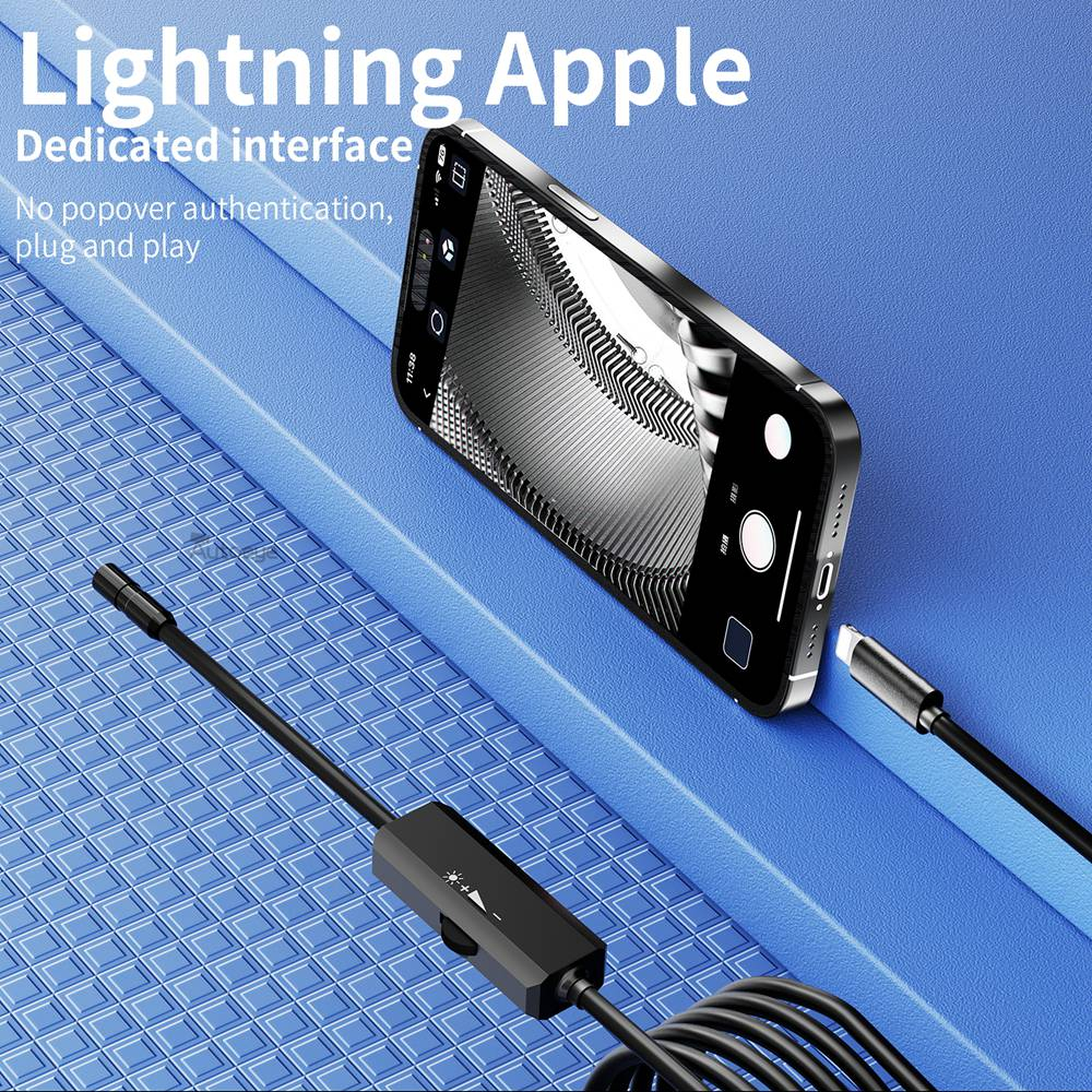 Endoscope Camera For iP APPLE 8MM Cars Endoscopic IP68 Waterproof 8 ...