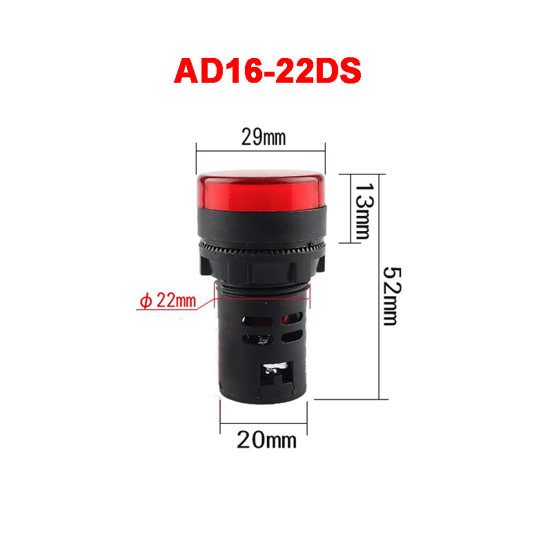 2pcs 22mm AD16-22DS 6.3V 12V 24V 36V 48V 110V 220V 380V Indicator light ...