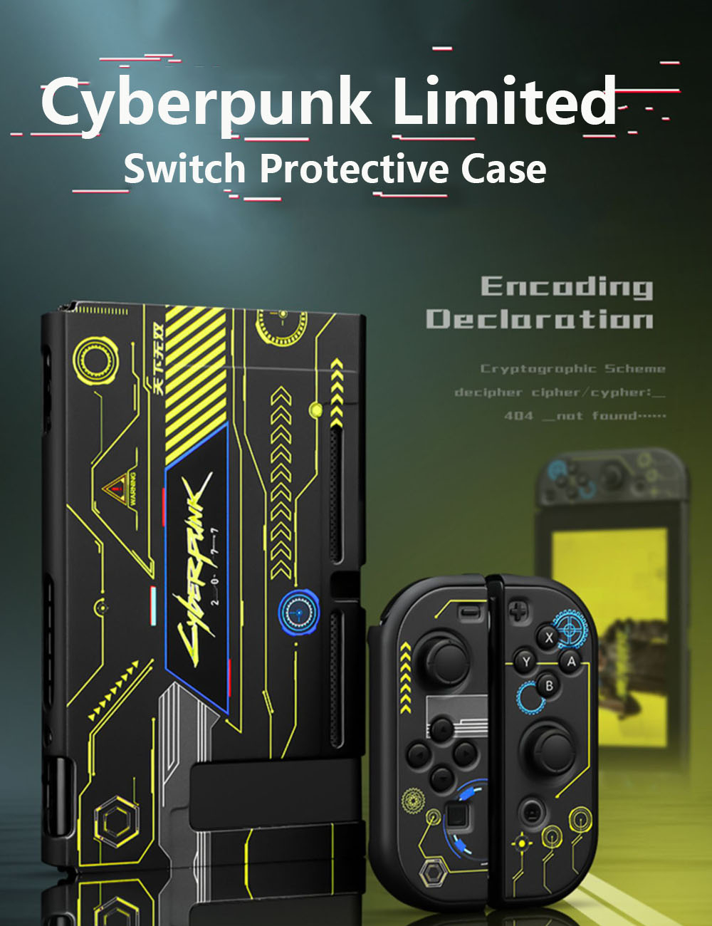 Dockable Case for Nintendo Switch v1 v2 and Joy-Con Controller Cyber ...