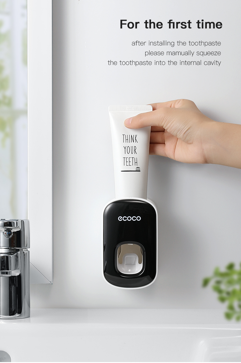 Ecoco Automatic Toothpaste Dispenser Wall Mounted Toothpaste Squeezer ...